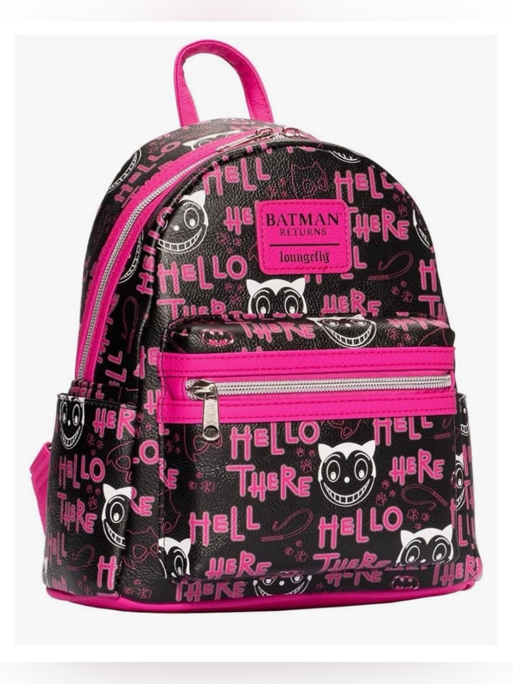 Loungefly Batman Returns Catwoman Mini Backpack whip, Hello There, paw prints